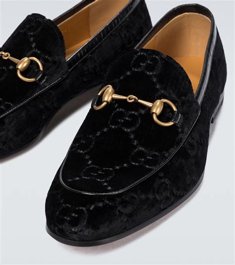 gucci black velvet shoes|gucci brown velvet loafers.